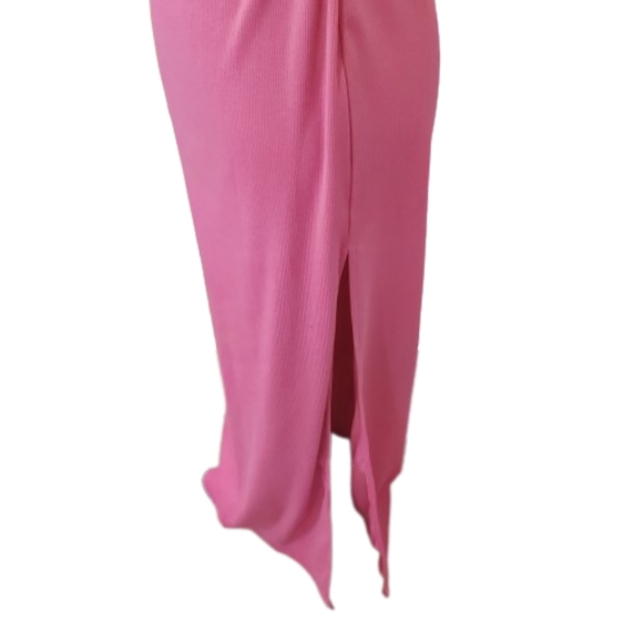 Who I Am Pink Tube Dress with Side Split and Back Cutout, Size 14, NWT - Picture 4 of 16